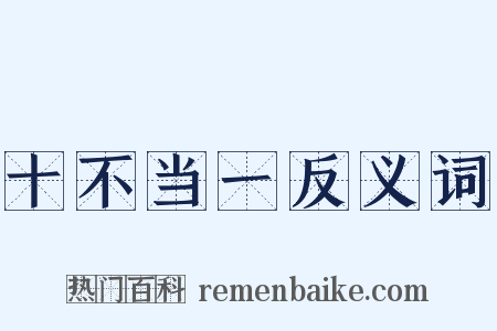 十不当一反义词是什么意思的图片